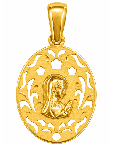 Medalla Virgen Niña - Oro Amarillo 18K