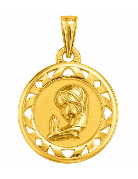 Medalla Virgen Niña - Oro Amarillo 18K