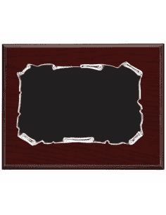 Placa Homenaje Aluminio Plateado lacado en Negro - P-2047 ( Grabado Incluido)