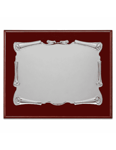 Placa Homenaje Aluminio con Forma de Pergamino - P-2143 ( Grabado Incluido)