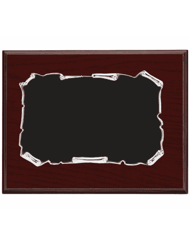 Placa Homenaje Aluminio Plateado lacado en Negro - P-2047/2 ( Grabado Incluido)