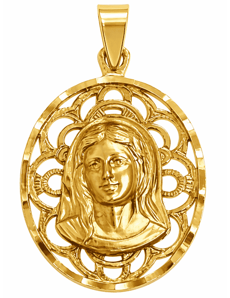 Medalla Virgen Niña - Oro Amarillo 18K
