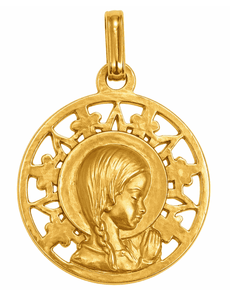 Medalla Virgen Niña - Oro Amarillo 18K