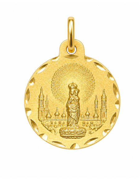 Medalla Virgen del Pilar  - Oro Amarillo 18K