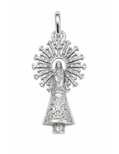 Medalla Virgen del Pilar con Circonitas - Plata de Ley