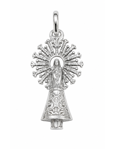 Medalla Virgen del Pilar con Circonitas - Plata de Ley