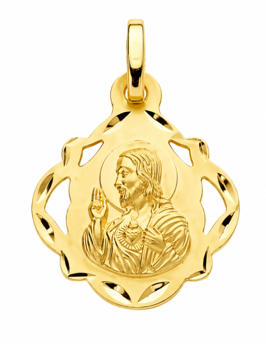 Medalla escapulario con forma Virgen del Carmen...
