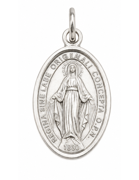 Colgante Medalla La Milagrosa - Plata de ley