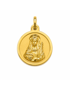 Medalla Santa Lucia - Oro Amarillo 18K