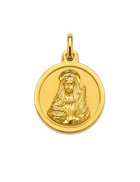 Medalla Santa Lucia - Oro Amarillo 18K
