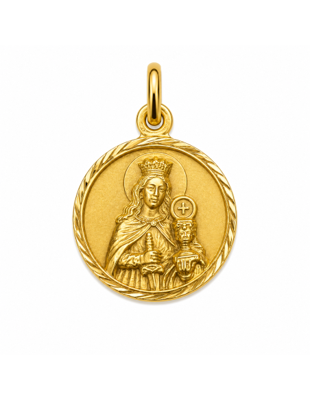 Medalla Santa Barbara - Oro Amarillo 18K