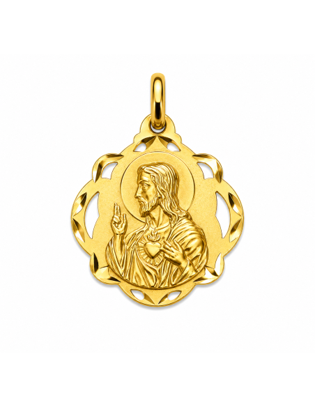 Medalla Corazón de Jesús - Oro Amarillo 18K