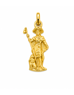 Medalla San Cristóbal en Busto - Oro Amarillo 18K