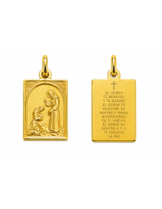 Medalla San Francisco (Oracion en español) - Oro amarillo 18k
