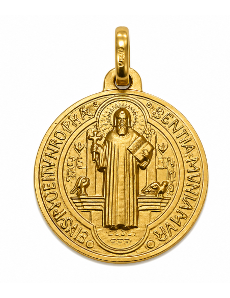 Medalla San Benito - Oro Amarillo 18K