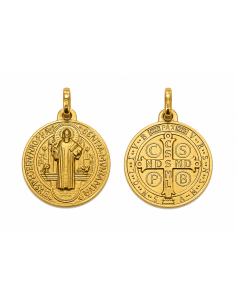 Medalla San Benito - Oro Amarillo 18K