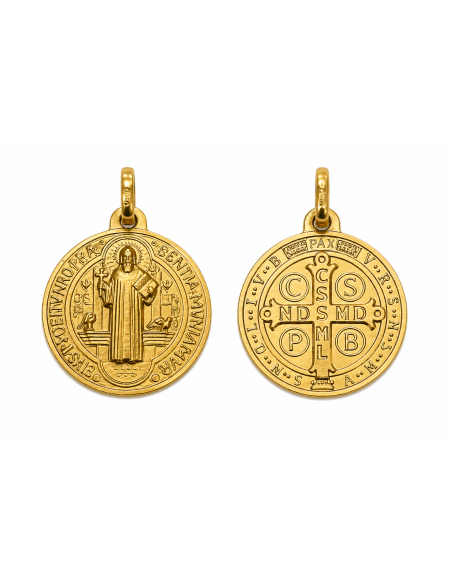 Medalla San Benito - Oro Amarillo 18K