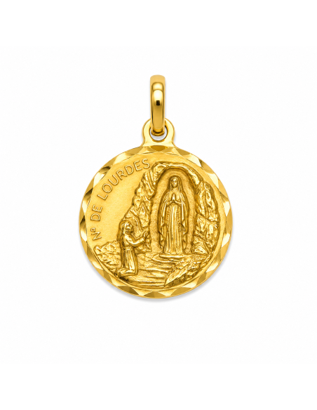 Medalla Santa Lourdes - Oro amarillo 18K