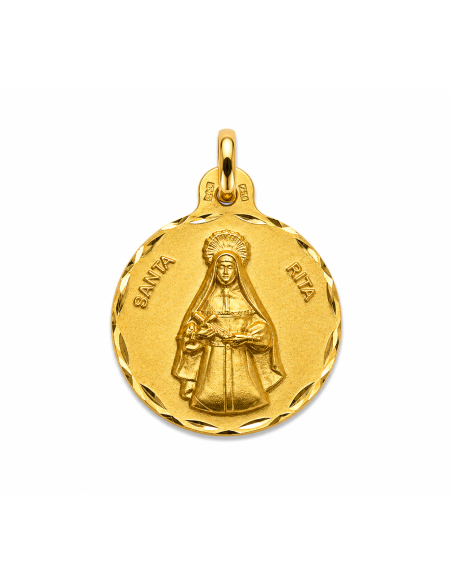 Medalla  Santa Rita - Oro Amarillo 18k