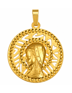 Medalla Virgen Niña - Oro Amarillo 18K