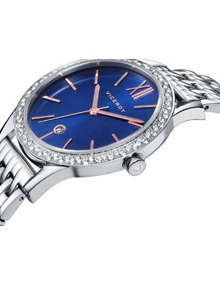 Reloj para Mujer de Acero con Esfera Azul y Bisel con Circonitas - Viceroy 471102-33