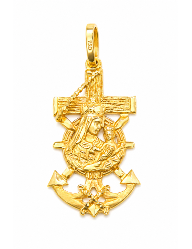 Colgante Cruz del Mar con Virgen del Carmen