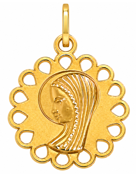 Medalla Virgen Niña - Oro Amarillo 18K