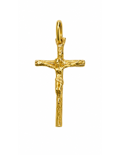 Colgante Cruz Clásica con Cristo - Oro Amarillo 18K