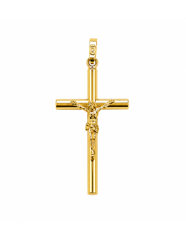 Colgante Cruz Clásica con Cristo - Oro Amarillo 18K