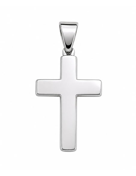 Colgante Cruz  - Oro Blanco 18 K