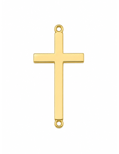 Colgante Cruz Lateral - Oro Amarillo 18K ( Personalizable con su nombre)