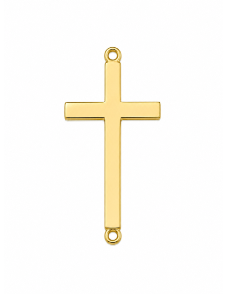 Colgante Cruz Lateral - Oro Amarillo 18K ( Personalizable con su nombre)