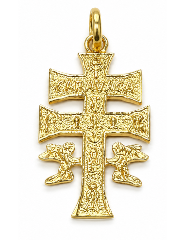 Colgante Cruz Caravaca  - Oro Amarillo 18K