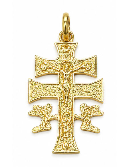 Colgante Cruz Caravaca  - Oro Amarillo 18K
