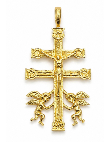Colgante Cruz Caravaca  - Oro Amarillo 18K