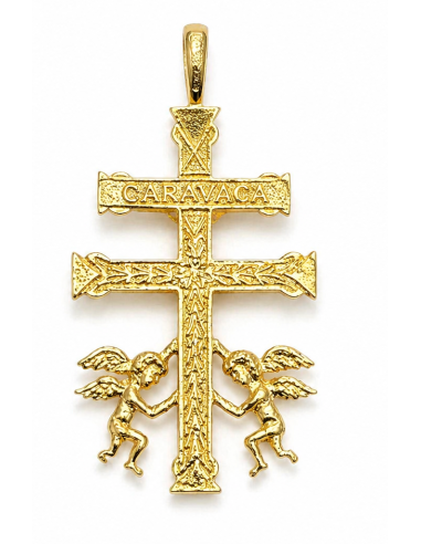 Colgante Cruz Caravaca  - Oro Amarillo 18K