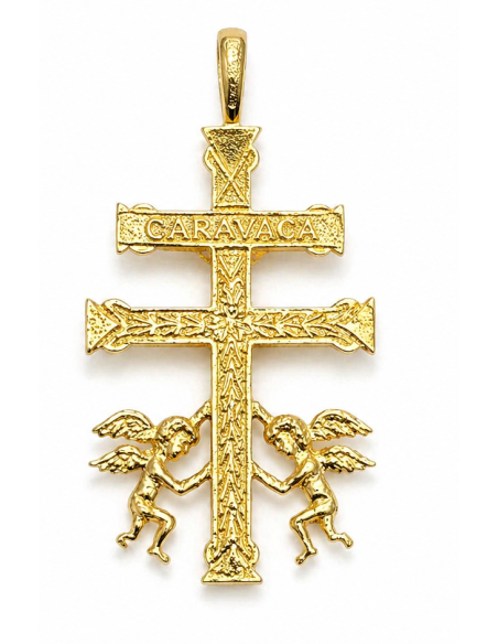 Colgante Cruz Caravaca  - Oro Amarillo 18K