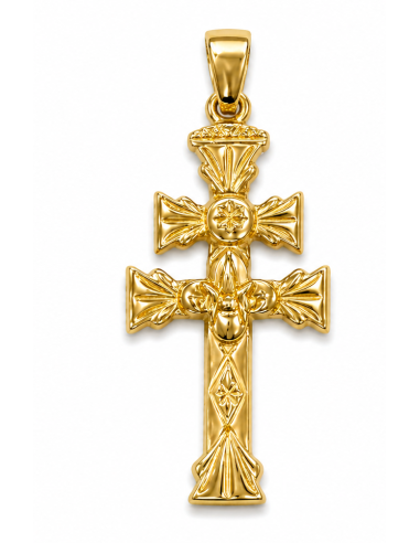Colgante Cruz Caravaca  - Oro Amarillo 18K