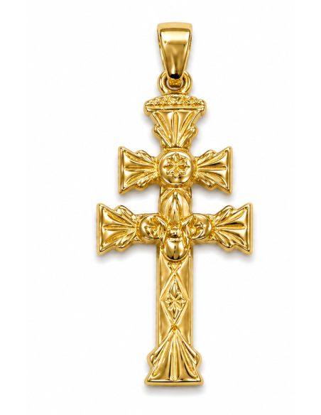 Colgante Cruz Caravaca  - Oro Amarillo 18K