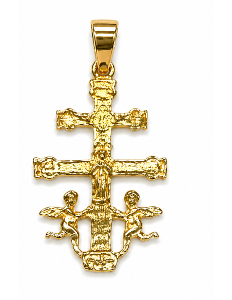 Colgante Cruz Caravaca - Oro Amarillo 18K