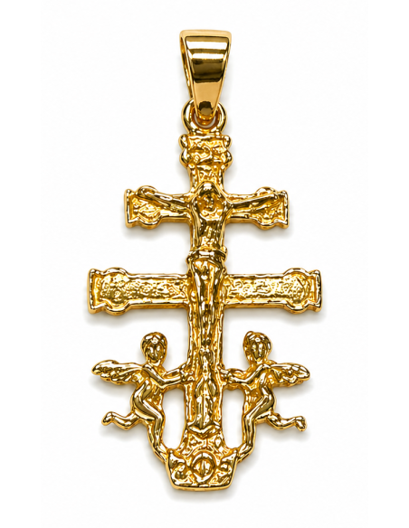 Colgante Cruz Caravaca - Oro Amarillo 18K