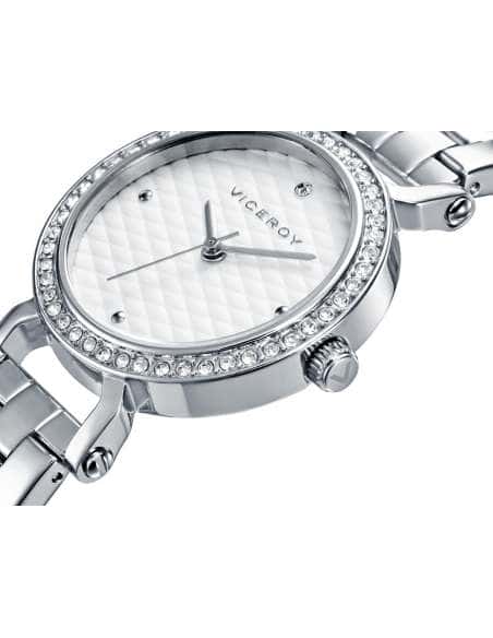 Reloj para Mujer de Acero Plateado con Circonitas y Esfera Texturizada - Viceroy 40912-07