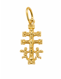 Colgante Cruz Caravaca  - Oro Amarillo 18K