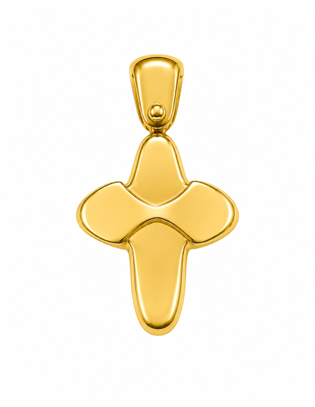 Colgante Cruz Lisa Moderna - Oro Amarillo 18K