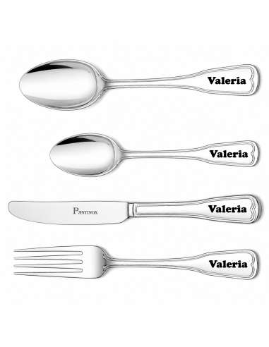 Cubierto 4 piezas de acero para cadete -...