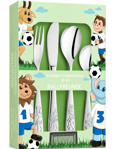 Cubierto infantil 4 Piezas Animales Futbolistas...