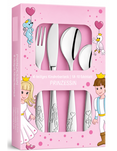 Cubierto infantil 4 Piezas Principes (Grabado Incluido) - LU6125