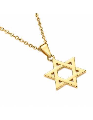 Colgante Estrella de David - Oro Amarillo 18K