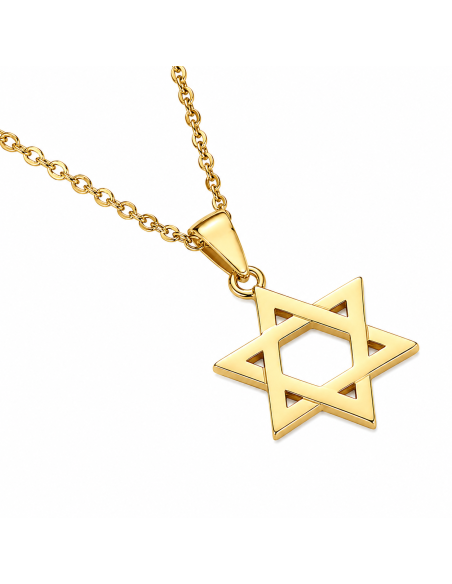 Colgante Estrella de David - Oro Amarillo 18K