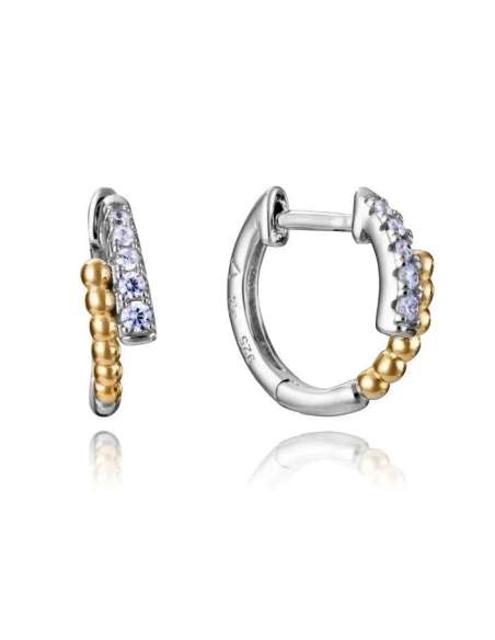 Pendientes para Mujer de Plata Aro bicolor con circonitas - Viceroy 2311E100-30